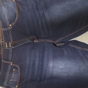 Women's Straight Leg Jeans - Dark Blue
